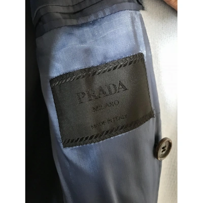 Pre-owned Prada Blue Wool Coat