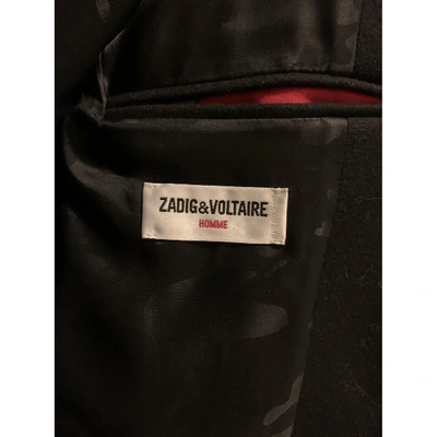 Pre-owned Zadig & Voltaire Wool Dufflecoat In Black