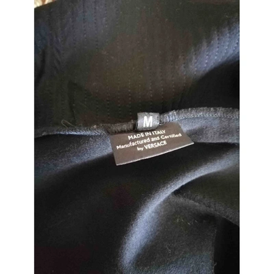Pre-owned Versace Wool Pull In Black