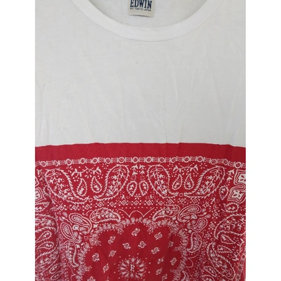 Pre-owned Edwin White Cotton T-shirt