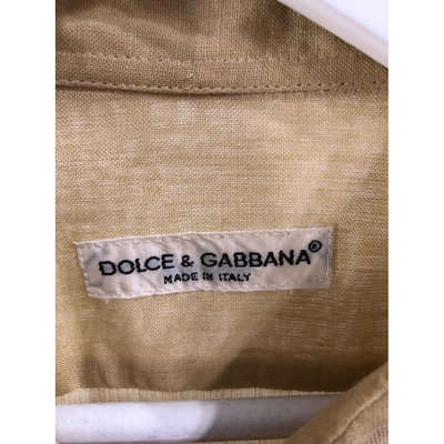 Pre-owned Dolce & Gabbana Linen Jacket In Beige