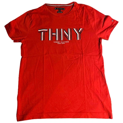 Pre-owned Tommy Hilfiger Red Cotton T-shirt