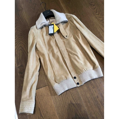 Pre-owned Fendi Beige Leather Jacket