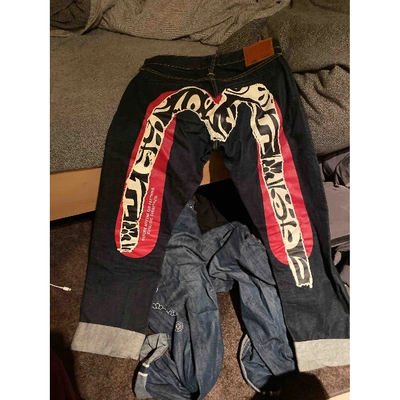 Pre-owned Evisu Cotton - Elasthane Jeans