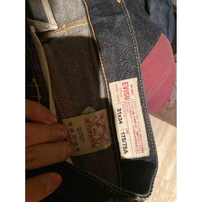 Pre-owned Evisu Cotton - Elasthane Jeans