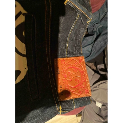 Pre-owned Evisu Cotton - Elasthane Jeans