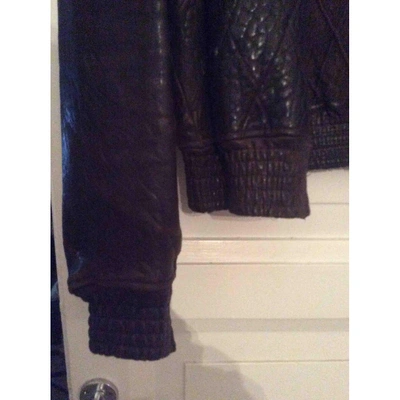 Pre-owned Fendi Leather Jacket In Brown