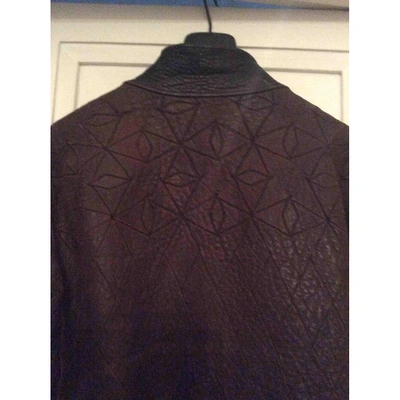 Pre-owned Fendi Leather Jacket In Brown