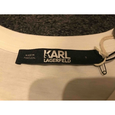 Pre-owned Karl White Cotton T-shirt