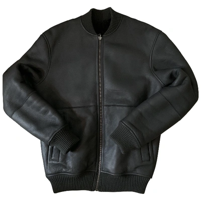 Pre-owned Dkny Black Shearling Jacket