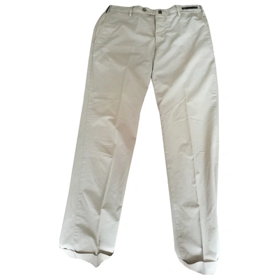 Pre-owned Pt01 Trousers In Beige