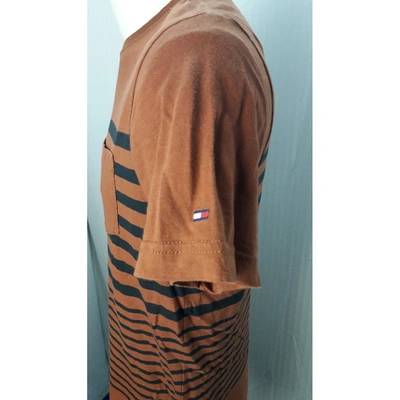 Pre-owned Tommy Hilfiger Brown Cotton T-shirts