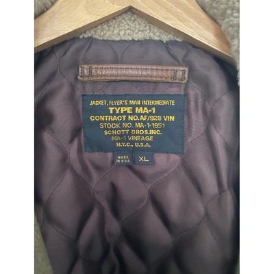 Pre-owned Schott Khaki Tweed Jacket