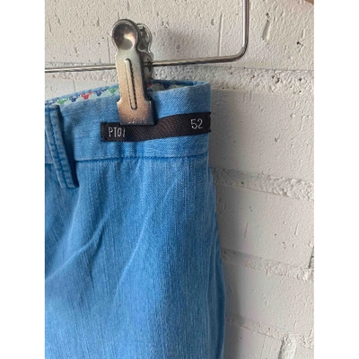Pre-owned Pt01 Blue Cotton Jeans