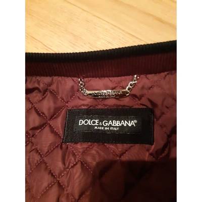 Pre-owned Dolce & Gabbana Burgundy Jacket