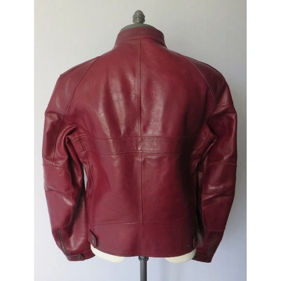 Pre-owned Gucci Leather Jacket In Red