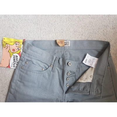 Pre-owned Naked & Famous Straight Jeans In Grey