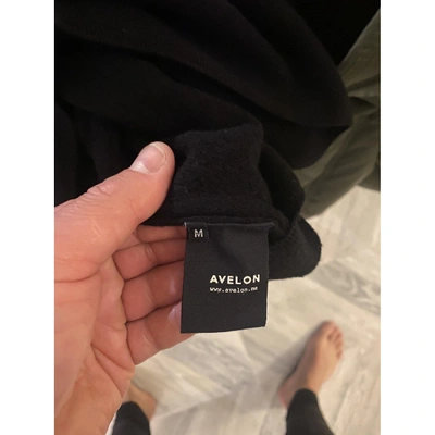 Pre-owned Avelon Wool Pull In Black