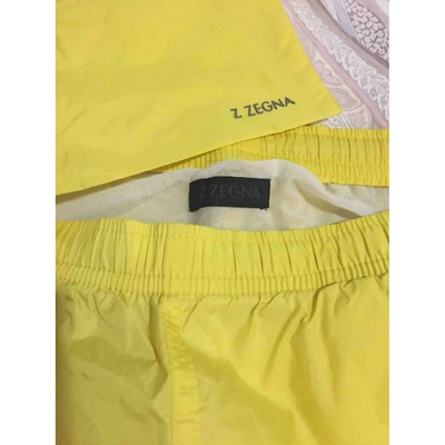 Pre-owned Z Zegna Yellow Swimwear