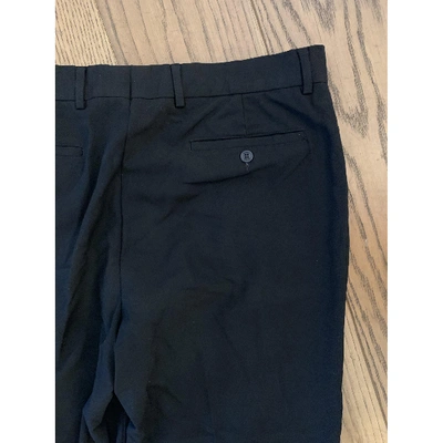 Pre-owned Guess Trousers In Black