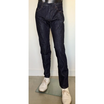 Pre-owned Costume National Straight Jeans In Blue