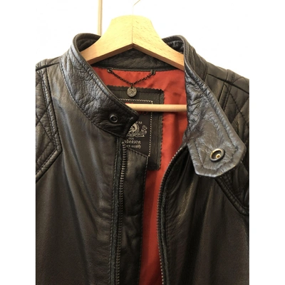 Pre-owned Diesel Leather Jacket In Black