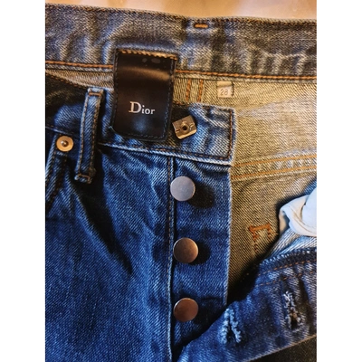 Pre-owned Dior Jeans In Navy