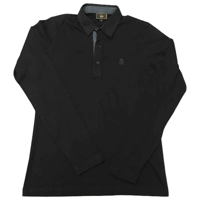 Pre-owned Fendi Black Cotton Polo Shirts