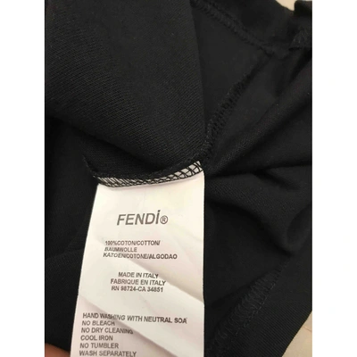 Pre-owned Fendi Black Cotton Polo Shirts