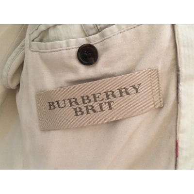 Pre-owned Burberry Beige Cotton Jacket