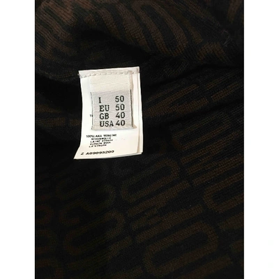 Pre-owned Moschino Wool Pull In Brown