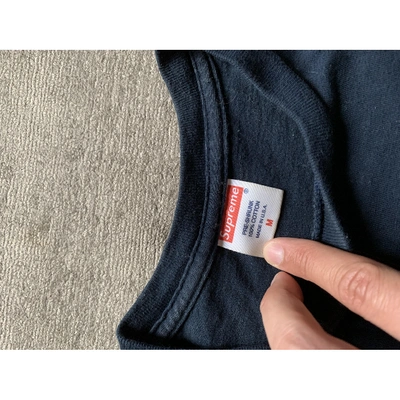 Pre-owned Supreme Navy Cotton T-shirt