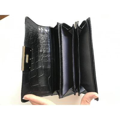 Pre-owned Calvin Klein Leather Wallet In Black