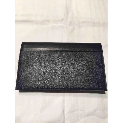 Pre-owned Trussardi Leather Wallet In Blue