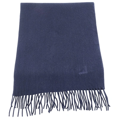 Pre-owned Alfred Dunhill Cashmere Scarf In Blue
