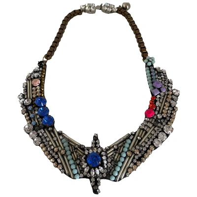 Pre-owned Shourouk Crystal Necklace In Multicolour
