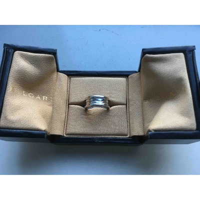 Pre-owned Bulgari B.zero1 White Gold Ring In Silver