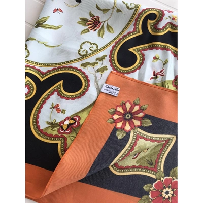 Pre-owned Ferragamo Silk Neckerchief In Multicolour