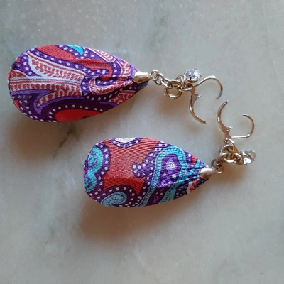 Pre-owned Etro Cloth Earrings In Multicolour