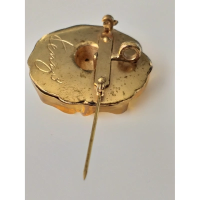 Pre-owned Kenzo Pin & Brooche In Gold