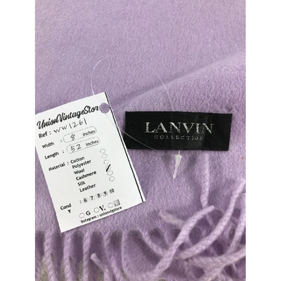 Pre-owned Lanvin Cashmere Scarf In Purple