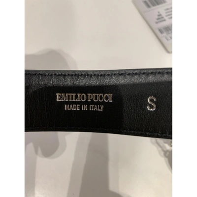Pre-owned Emilio Pucci Black Leather Belt