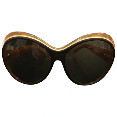 Pre-owned Missoni Oversized Sunglasses In Camel