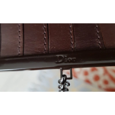Pre-owned Dior Leather Bracelet In Brown