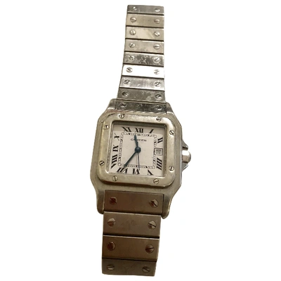 Pre-owned Cartier Santos Galbée Silver Steel Watch