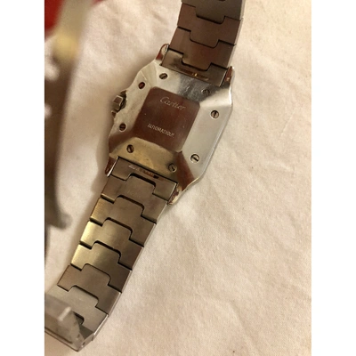 Pre-owned Cartier Santos Galbée Silver Steel Watch