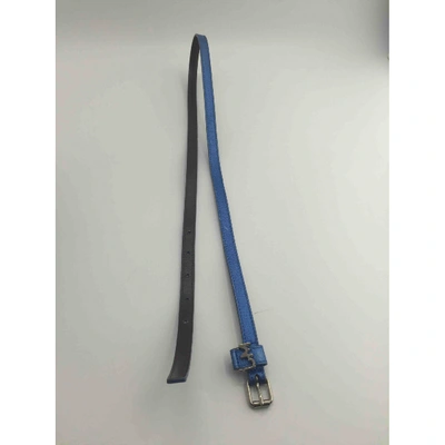 Pre-owned Marc Jacobs Leather Belt In Blue