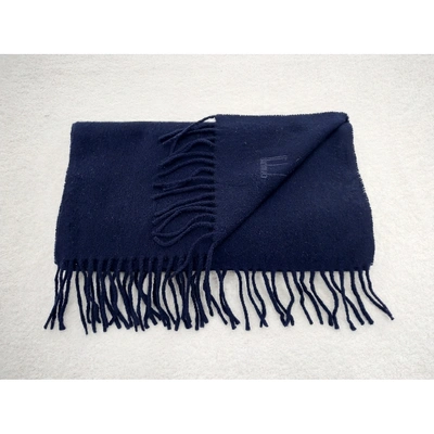 Pre-owned Alfred Dunhill Wool Scarf In Blue