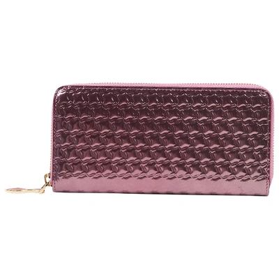 Pre-owned Christian Louboutin Patent Leather Wallet In Pink