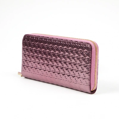 Pre-owned Christian Louboutin Patent Leather Wallet In Pink